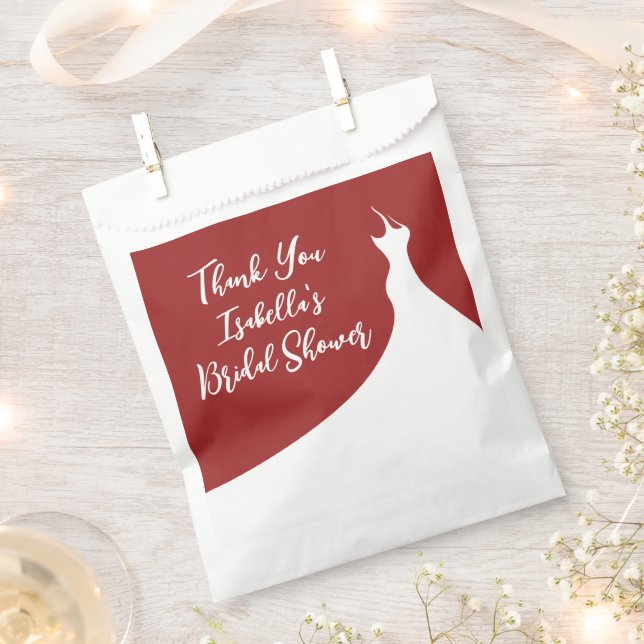 Elegant Bridal Shower Favour Bag red (Clipped)