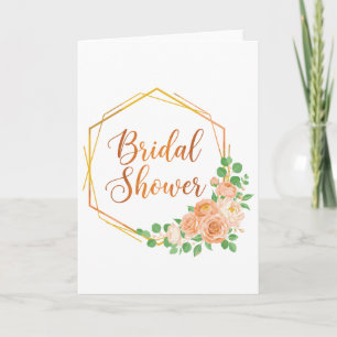 Elegant Bridal Shower Floral and Gold Art Program