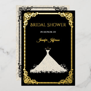 Elegant Bridal Shower foil Invitation