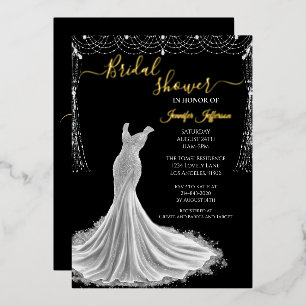Elegant Bridal Shower foil Invitation