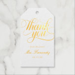 Elegant Bridal Shower Gift Tags<br><div class="desc">Express your gratitude in style and elegance with this Bridal Shower Thank You Design, featuring luxurious gold calligraphy in a unique, trendy script. The classy typography and hand-lettered details create a sophisticated and timeless look, perfect for adding a refined touch to your thank-you cards, stickers, or favour tags. If you...</div>