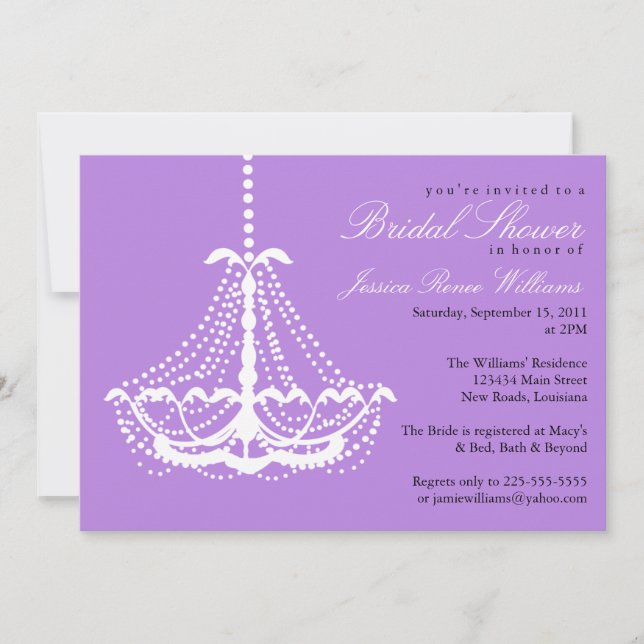 Elegant Bridal Shower Invitation (Front)