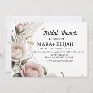 Elegant bridal  shower invitation