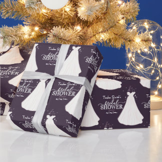 Elegant Bridal Shower Pattern  Wrapping Paper