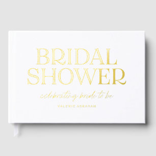 Elegant Bridal Shower Photo Guest Book