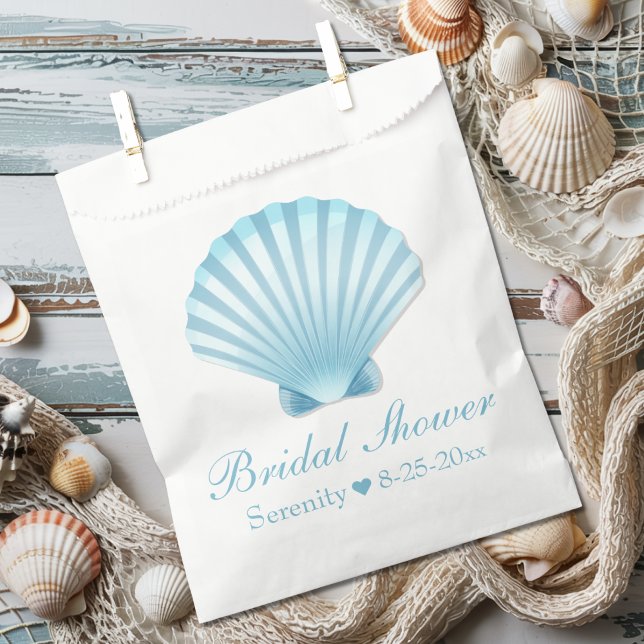 Elegant Bridal Shower Seashell Nautical Beach Favour Bag (Creator Uploaded)