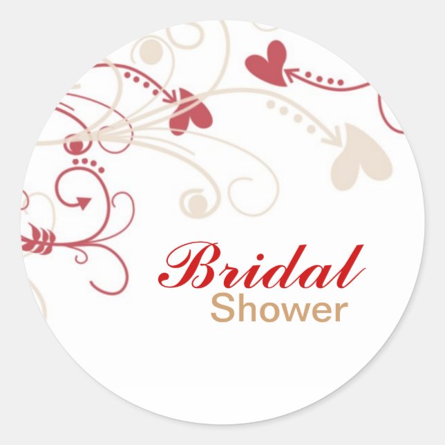 Elegant Bridal Shower Stickers (Front)