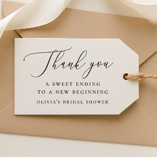 Elegant Bridal Shower Thank You   Minimalist Favou Gift Tags