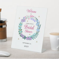 Elegant Bridal Shower Wildflowers Garland Welcome