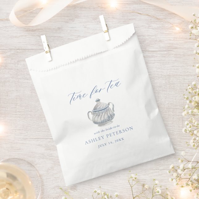 Elegant Bridal Tea Party Bridal  Shower Favour Bag (Clipped)