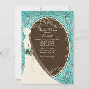 Elegant Bride Bridal Shower Invitations