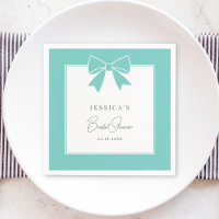Elegant Bride & Co. Teal Blue Bow Bridal Shower