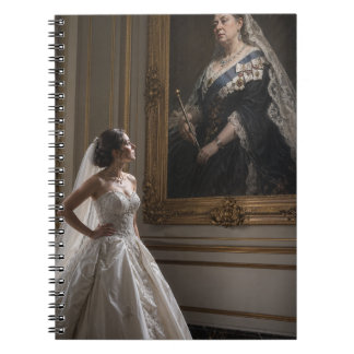 Elegant Bride Contemplating Royal Victorian Portra Notebook