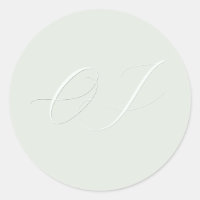 Elegant Bride Groom Initials Faux embossed Wedding