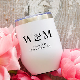 Elegant Bride Groom Monogram Initials Wedding