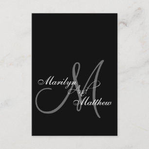 Elegant Bride Groom Monogram RSVP Cards