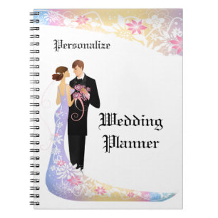 Elegant Bride Groom Wedding Planner Personalized N Notebook