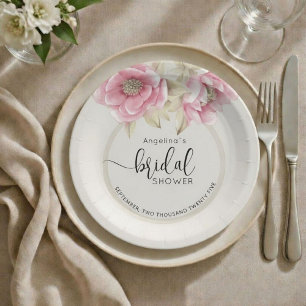 Elegant Bride Shower Paper Plates