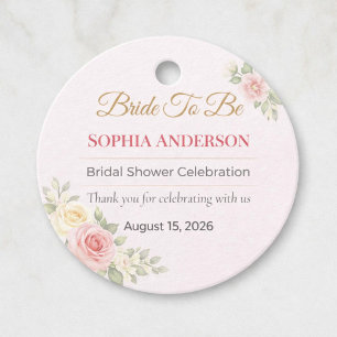 Elegant Bride To Be Favour Tags
