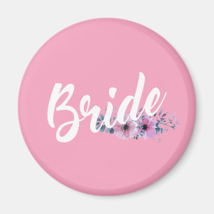 Elegant Bride Wedding Calligraphy   Fridge Magnet