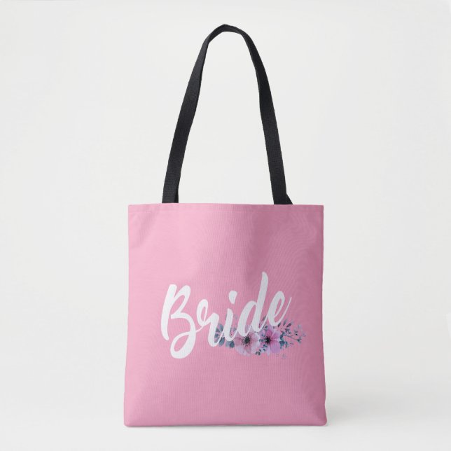 Elegant Bride Wedding Calligraphy | Tote Bag (Front)