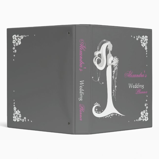 Elegant Bride Wedding Planner Album Binder (Background)