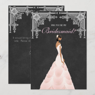 Elegant Bride Will You Be My Bridesmaid Invitation