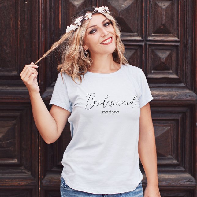 elegant bridesmaid name modern chic T-Shirt (Creator Uploaded)