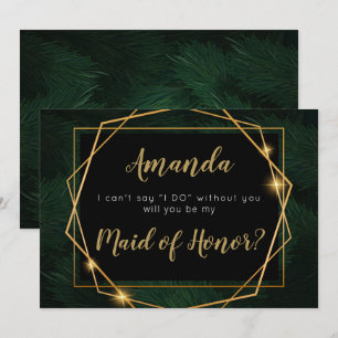 Elegant Bridesmaid proposal card tropical