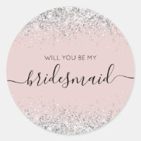 Elegant Bridesmaid Proposal glitter confetti