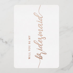 Elegant Bridesmaid Proposal Minimalist Rose Gold