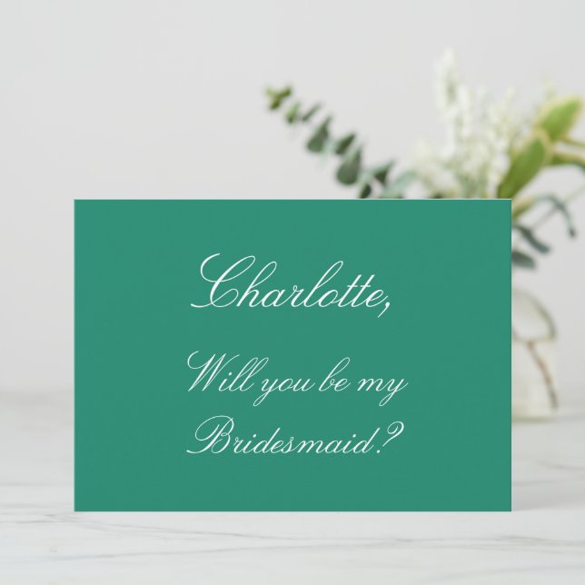 Élégant Bridesmaid Proposition Invitation (Debout devant)