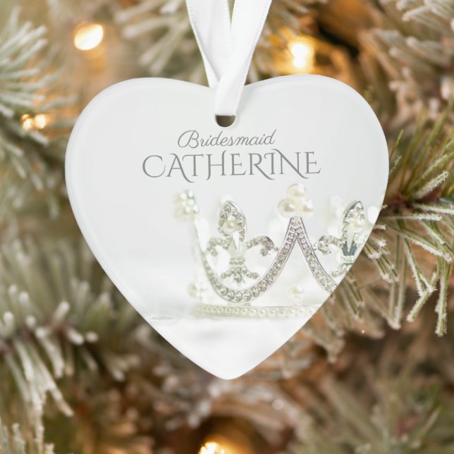 Elegant Bridesmaid Request or Thank You Gift Bag Ornament (Tree)