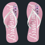 Elegant Bridesmaid Wedding Calligraphy Flip Flops<br><div class="desc">For further customization, please click the "Customize" button and use our design tool to modify this template. If the options are available, you may change text and image by simply clicking on "Edit/Remove Text or Image Here" and add your own. If you wish to have this design added to a...</div>
