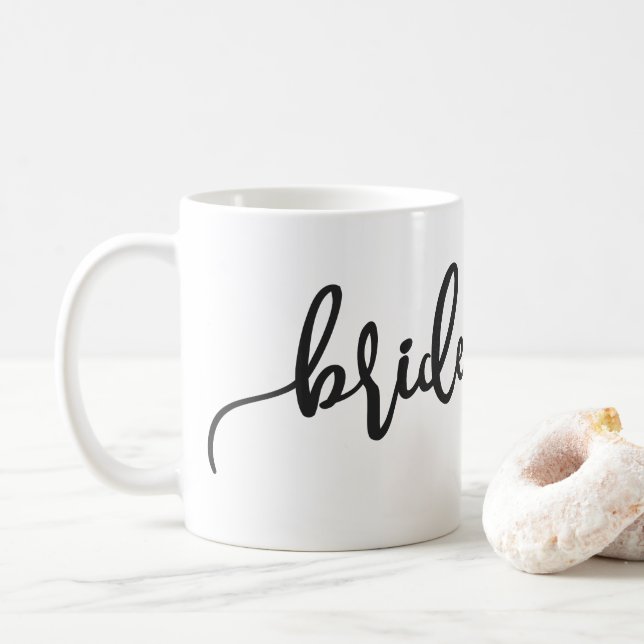 Elegant Bridesmaid Wedding Calligraphy | Mug (With Donut)