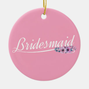 Elegant Bridesmaid Wedding Calligraphy Ornament