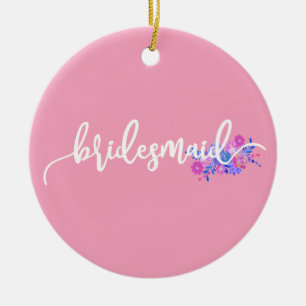 Elegant Bridesmaid Wedding Calligraphy Ornament