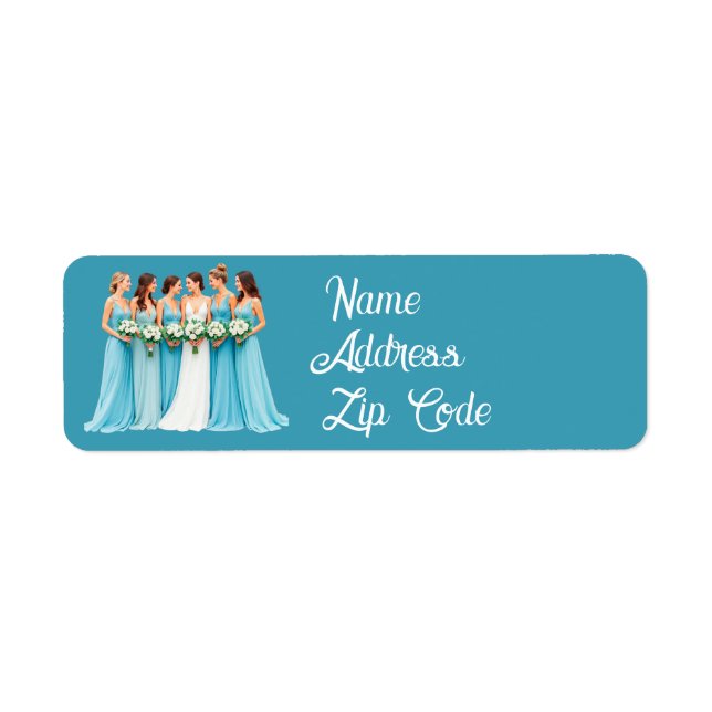 Elegant Bridesmaid Wedding customizable  (Front)