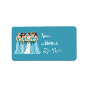 Elegant Bridesmaid Wedding customizable Label