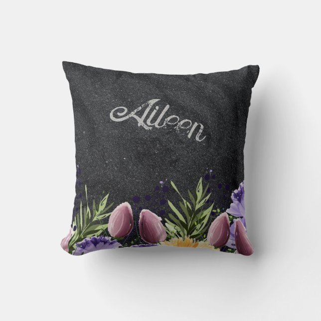 Elegant Bridesmaid Wedding Gift Idea Throw Pillow (Front)