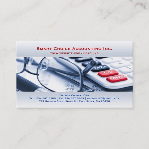 Bookkeeping Business Cards & Profile Cards | Zazzle CA