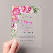 Elegant bright hot pink floral wedding
