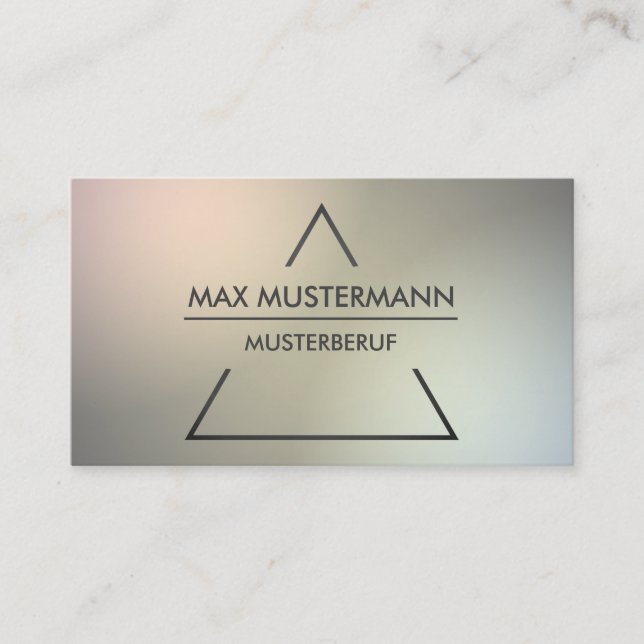 Elegant bright modern pyramid Business Cards (Front)