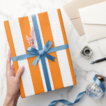 Elegant Bright Orange and White Striped Pattern Wrapping Paper<br><div class="desc">Simple bright orange stripe wrapping paper - perfect for weddings,  bridal showers,  and birthdays.</div>
