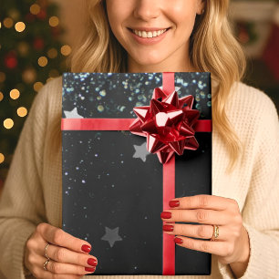 Elegant Brighten black bokeh effects Wrapping Paper