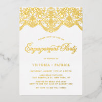 Elegant Brocade Lace Photo Engagement Party