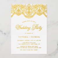 Elegant Brocade Lace Photo Wedding Party