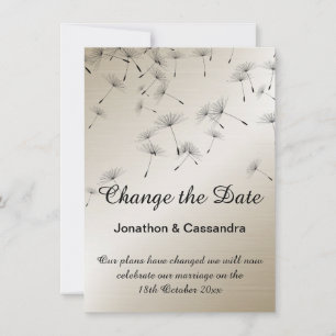 ELEGANT BRONZE & BLACK DANDELION CHANGE THE DATE 2