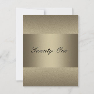 Elegant Bronze Pewter Metal Black 21st Birthday Invitation
