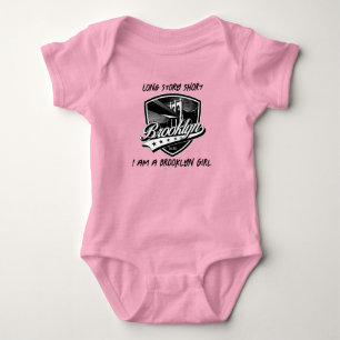 Elegant Brooklyn Logo Design Baby Bodysuit